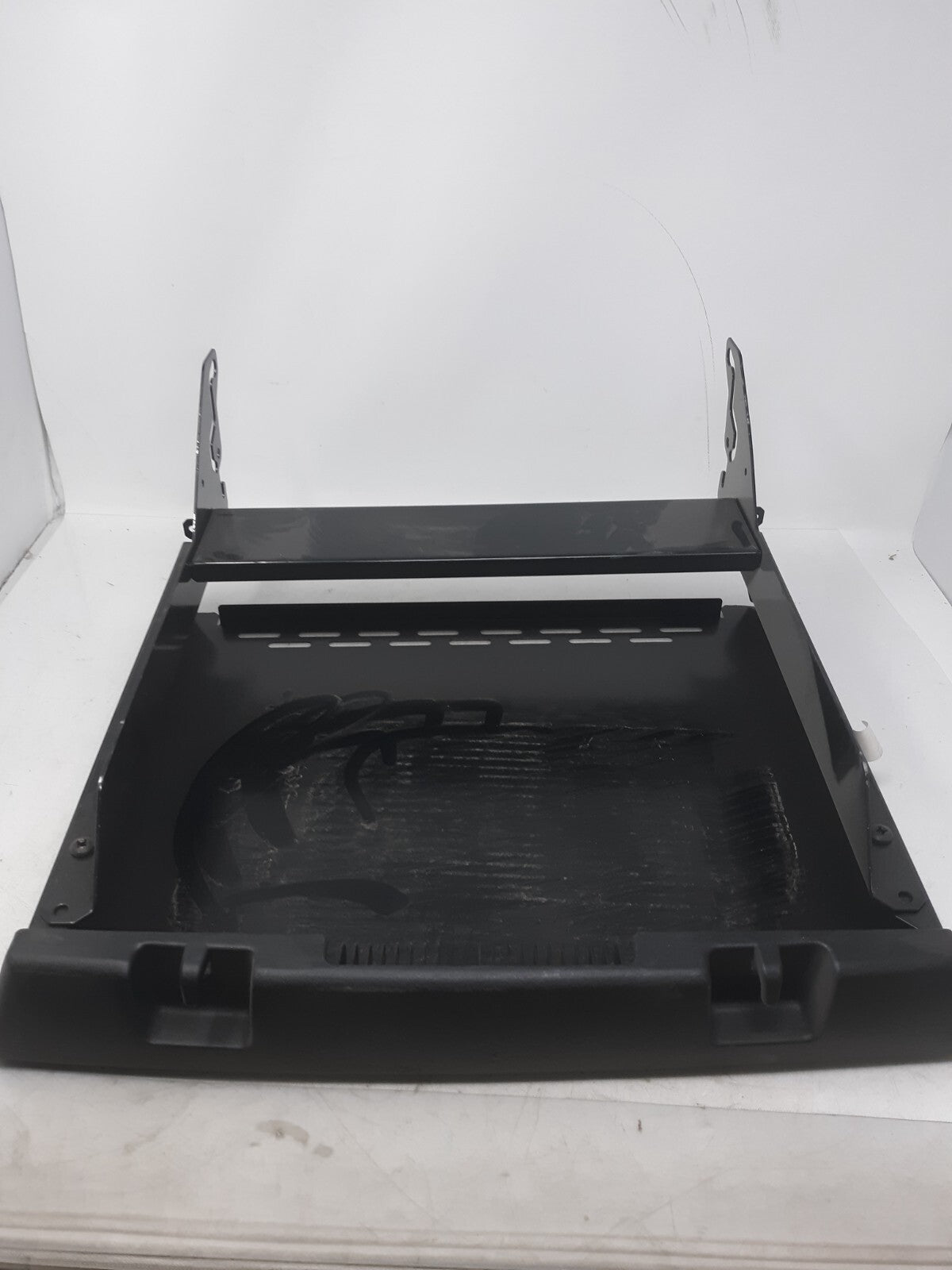 OEM Vehicle Center Console Storage Bin Assembly Black Plastic & Metal