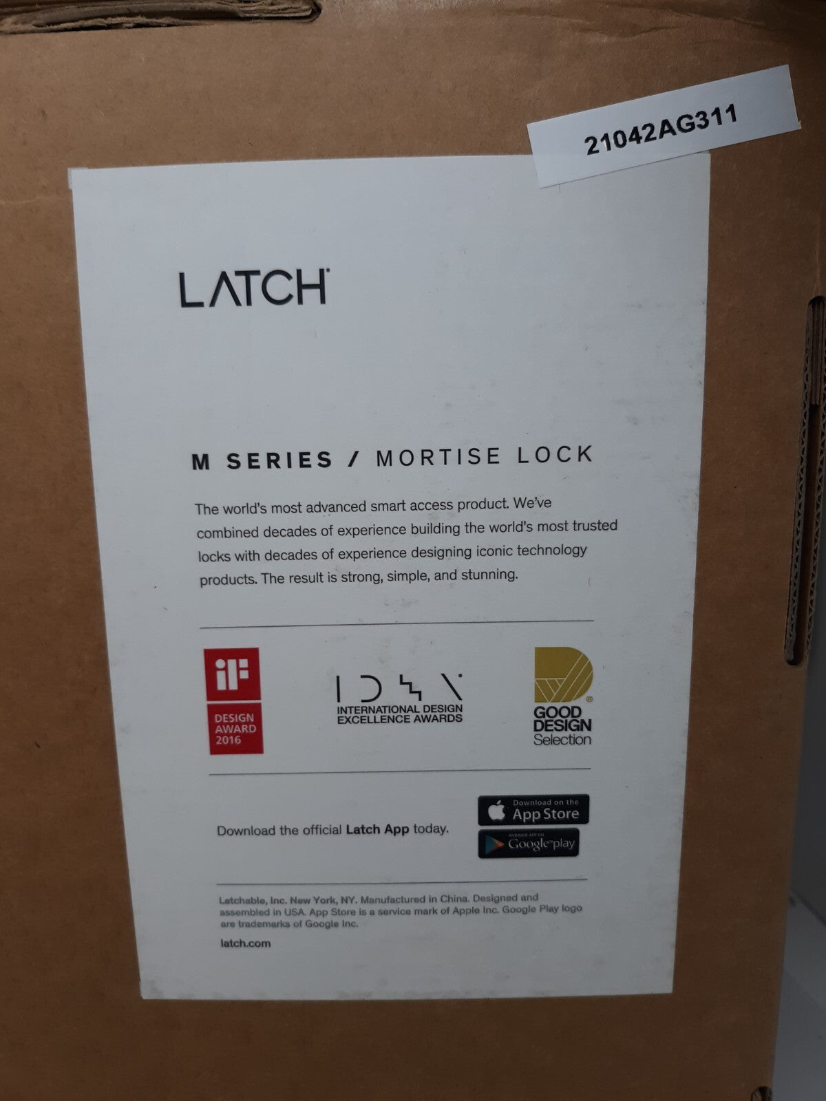 Latch M Series Gen 2 Smart Mortise Lock M2LS1LL Silver Right Handed