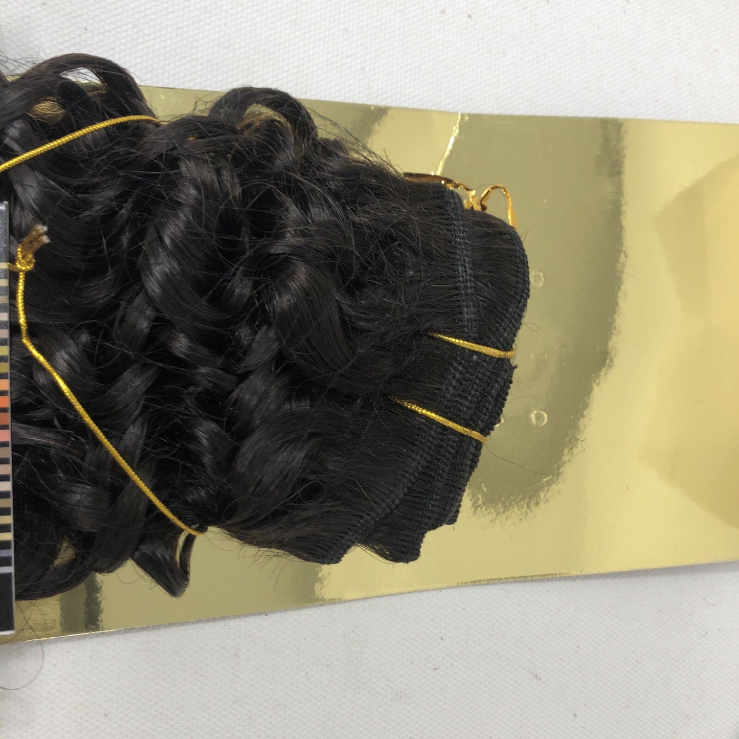 izihair Clip hair extensions 100% human hair tangle free HZB-5219 Curly 18in 2#