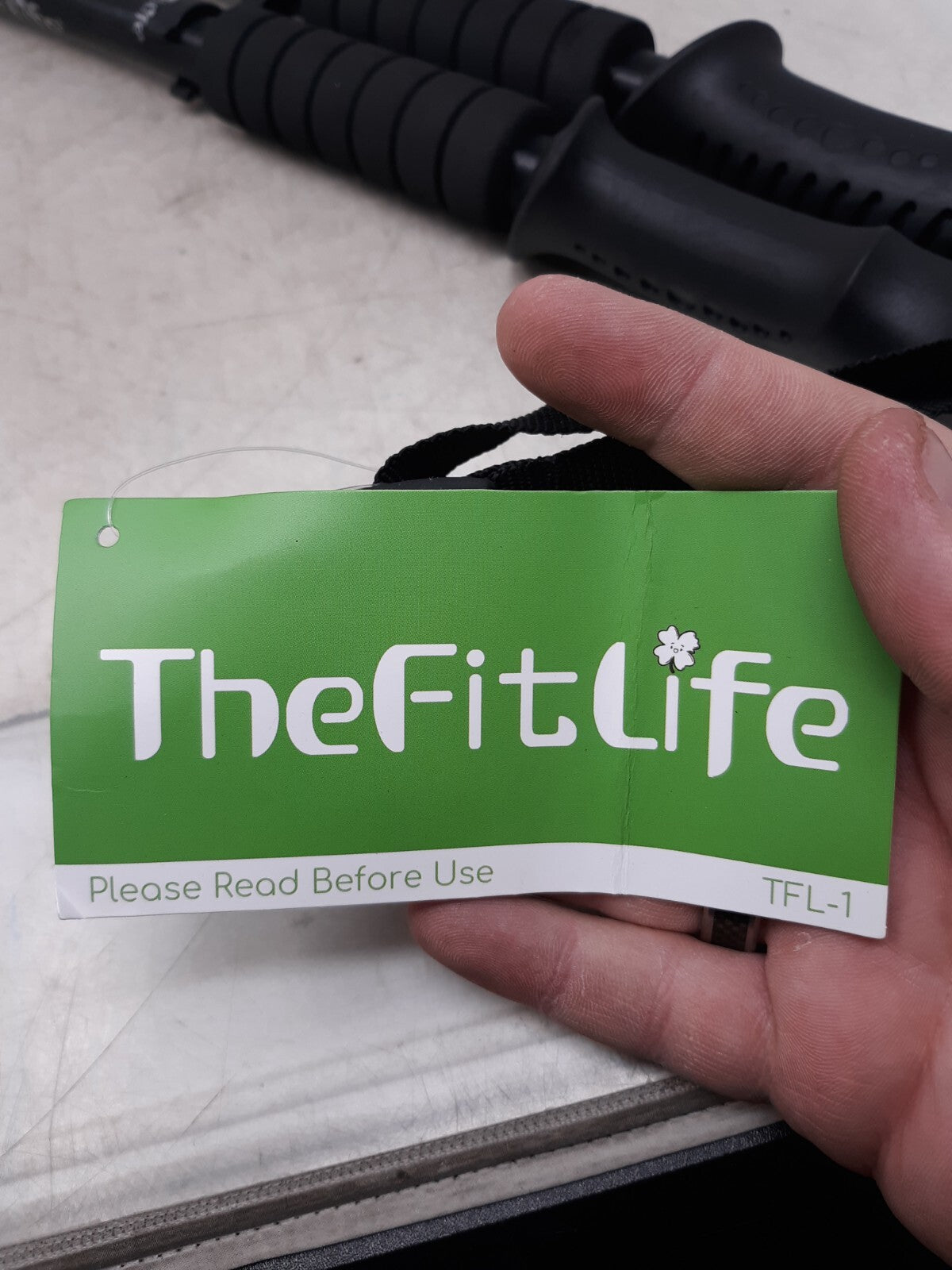 The Fit Life Hiking Walking Sticks Adjustable Poles & Handles Black Aluminum