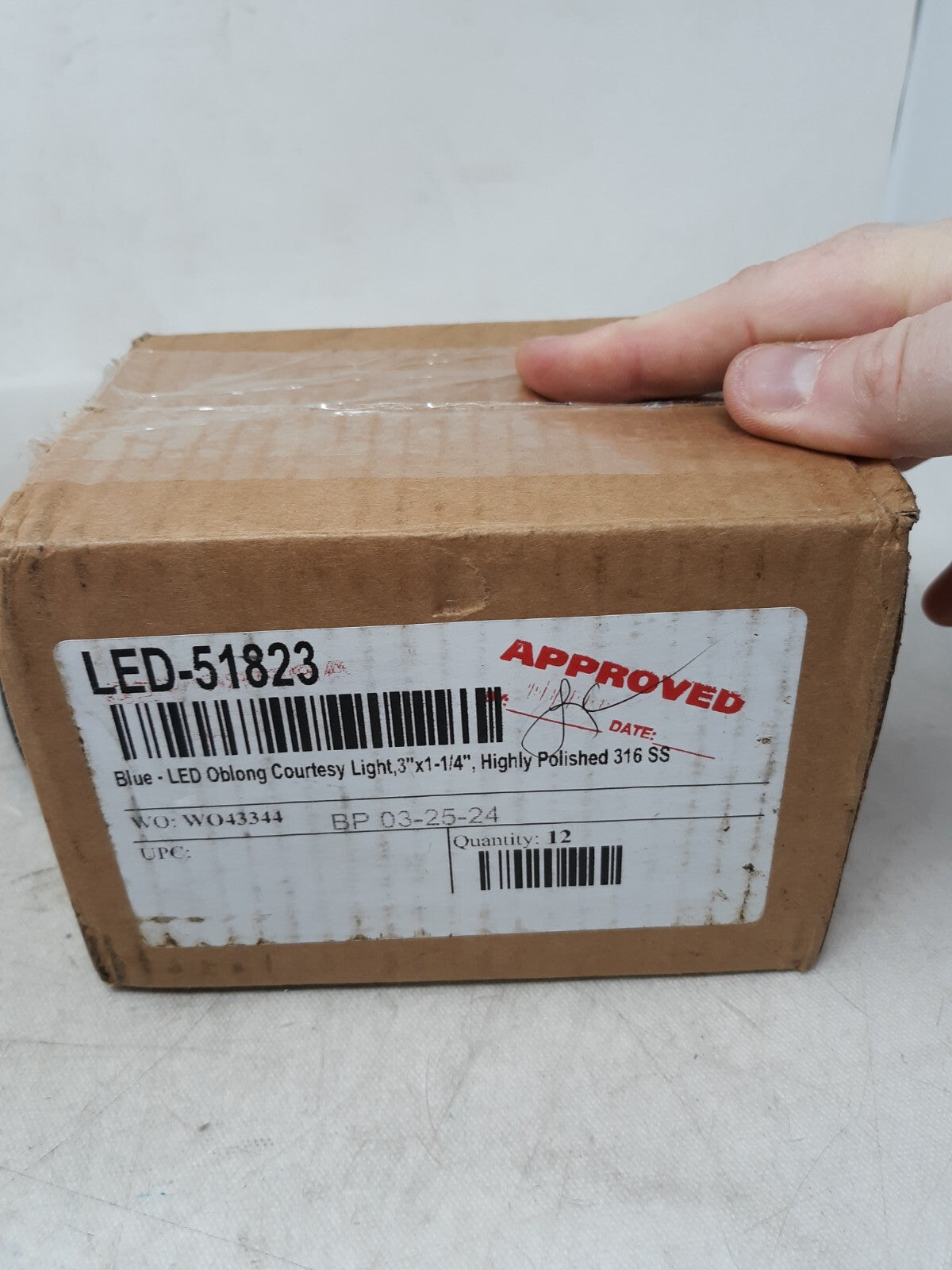 Lot of 12 Blue Round 3" Marine Boat LED Stern Transom Lights