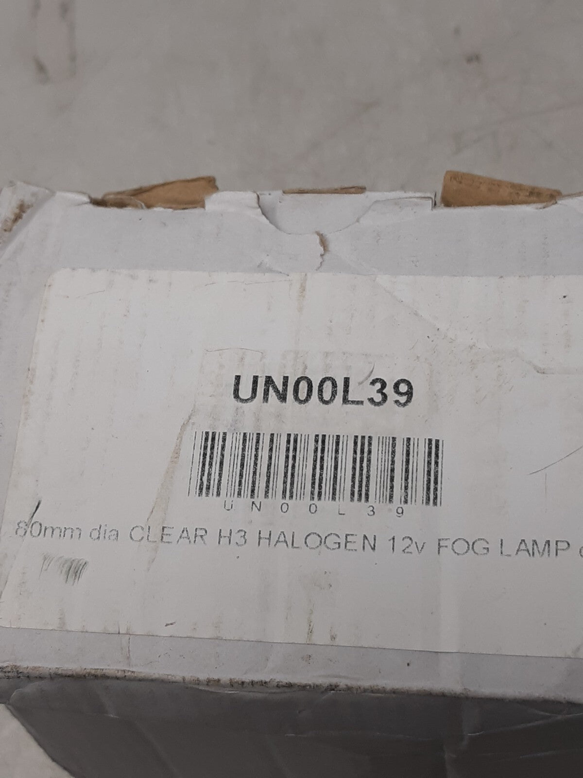 80mm Clear H3 Halogen 12V Fog Lamp with Connector – UN00L39