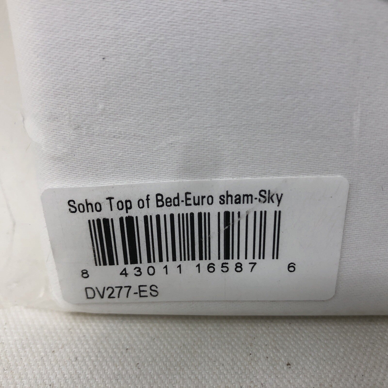 SOHO Top of Bed Euro Sham white with Sky Blue Accent DV277-ES 26in x 26in