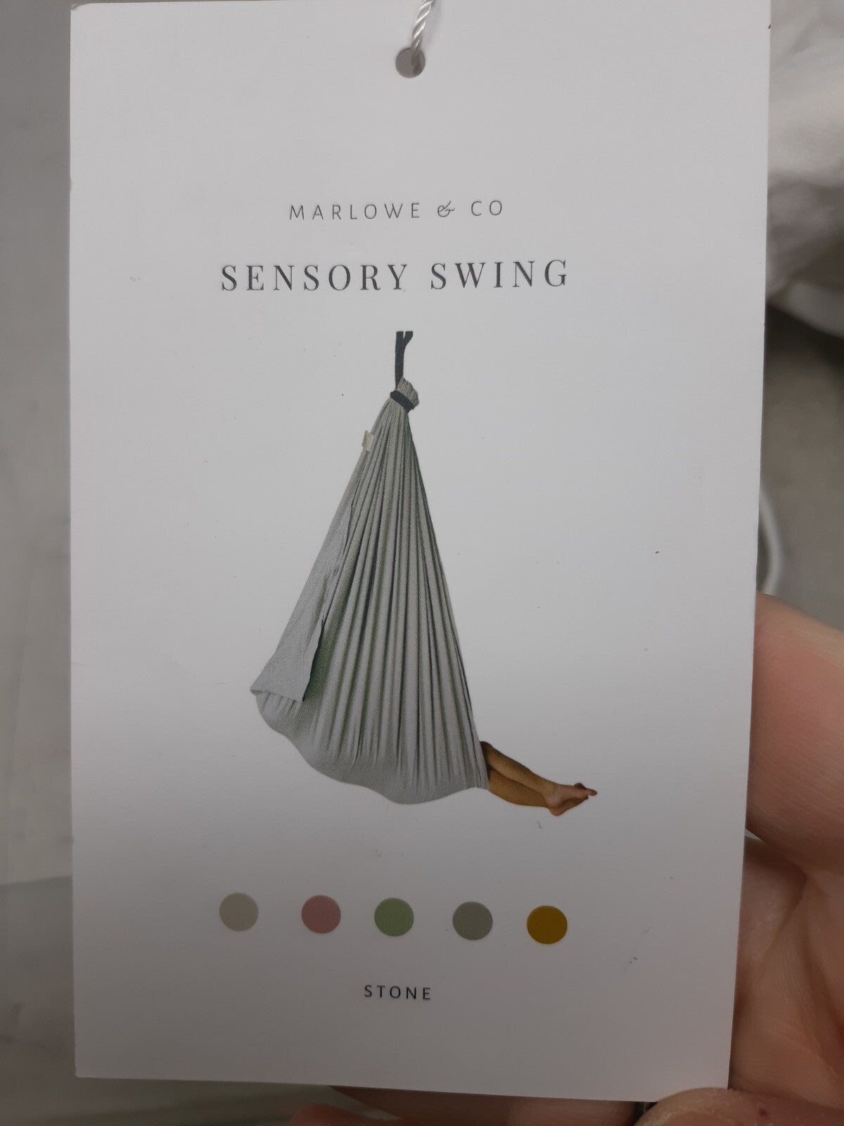 Marlowe & Co Sensory Swing Stone Gray w/ Hardware & Bag for Kids & Adults