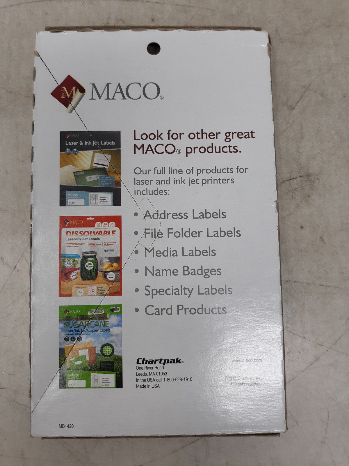 MACO From/To Mailing Labels, 3 X 4 Inches, 60 per Box, Blue and White (OS-280)