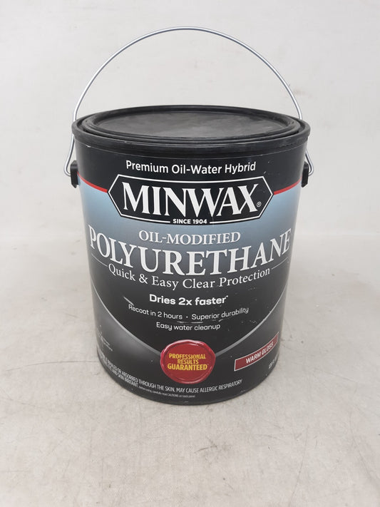 Minwax Oil-Modified Satin Semi-Gloss & Gloss Clear Water-Based Polyurethane 1gal