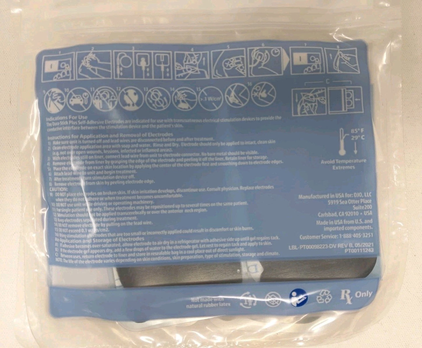 Chattanooga 42181 Dura Stick Plus Electrode 2x3.5” Rectangle 10 pkgs. of 4 = 40