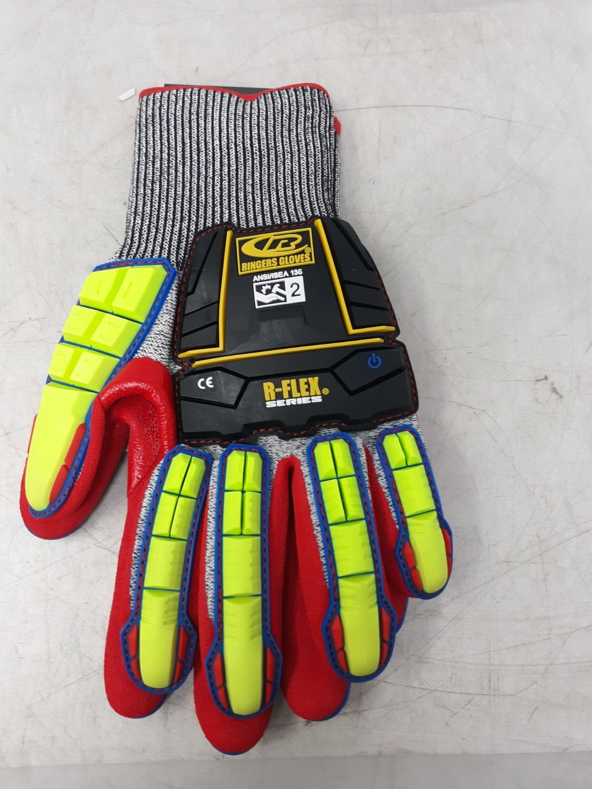 Ringers Gloves 065 R-FLEX Cut Resistant Nitrile Half Dip Gloves SM ANSI A4