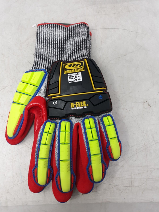 Ringers Gloves 065 R-FLEX Cut Resistant Nitrile Half Dip Gloves SM ANSI A4