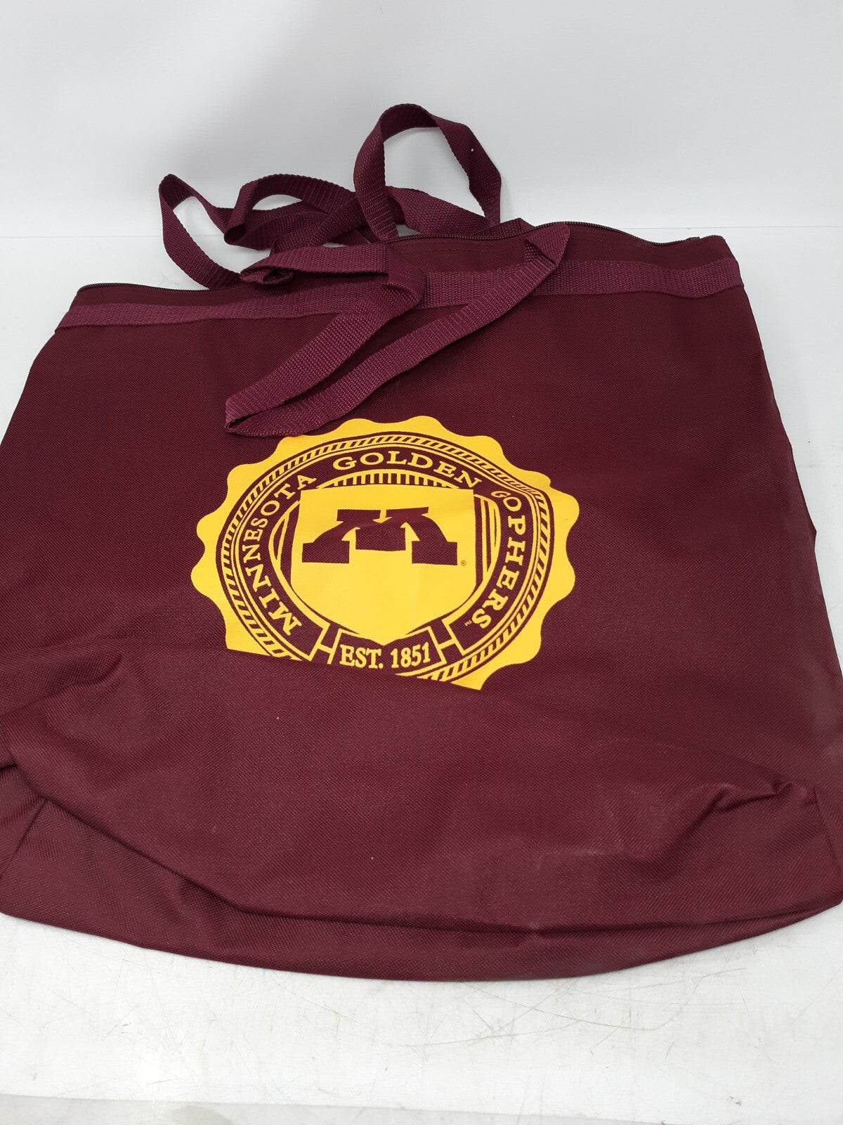 Lot of 2 Minnesota Golden Gophers Tote Bags Maroon Canvas