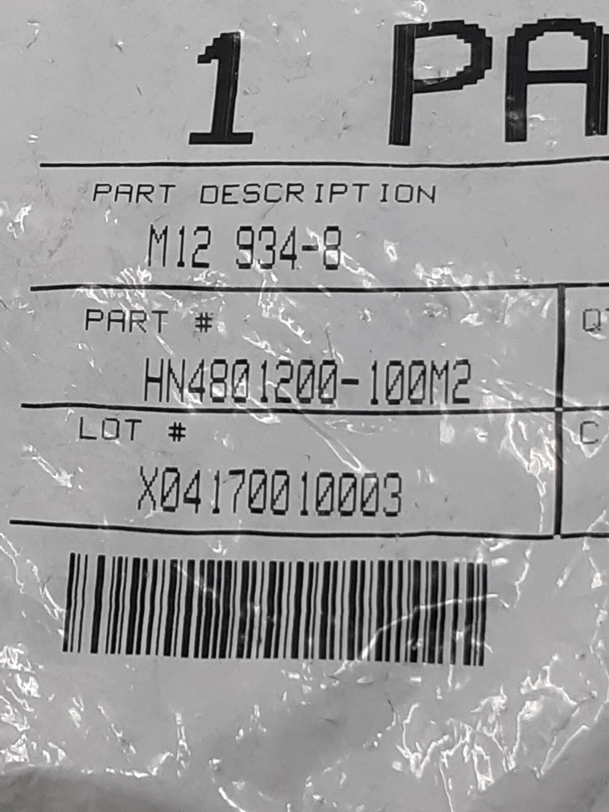 M12 934-8 Hex Nut HN4801200-100M2 Steel Metric Thread Lot of 100