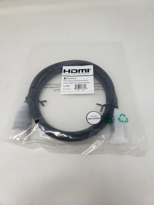Monoprice - High Speed HDMI Cable Black 6 Ft. 3645 - LOT OF 10