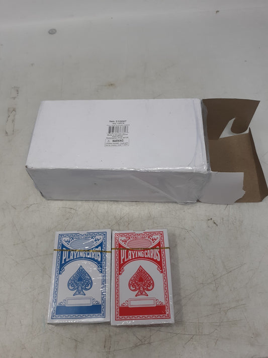 Redemption Plus Full-Size Playing Cards – 12 Decks (Red & Blue) Standard Poker S