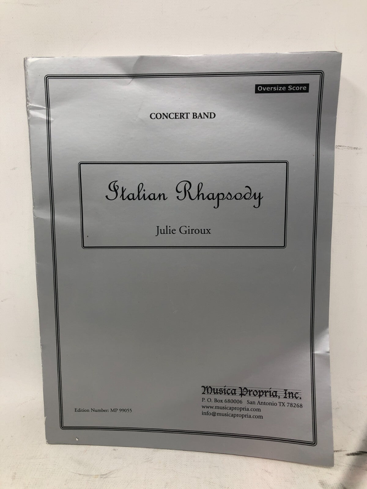 Julie Giroux - "Italian Rhapsody" Sheet Music ~ Concert Band Oversize Score
