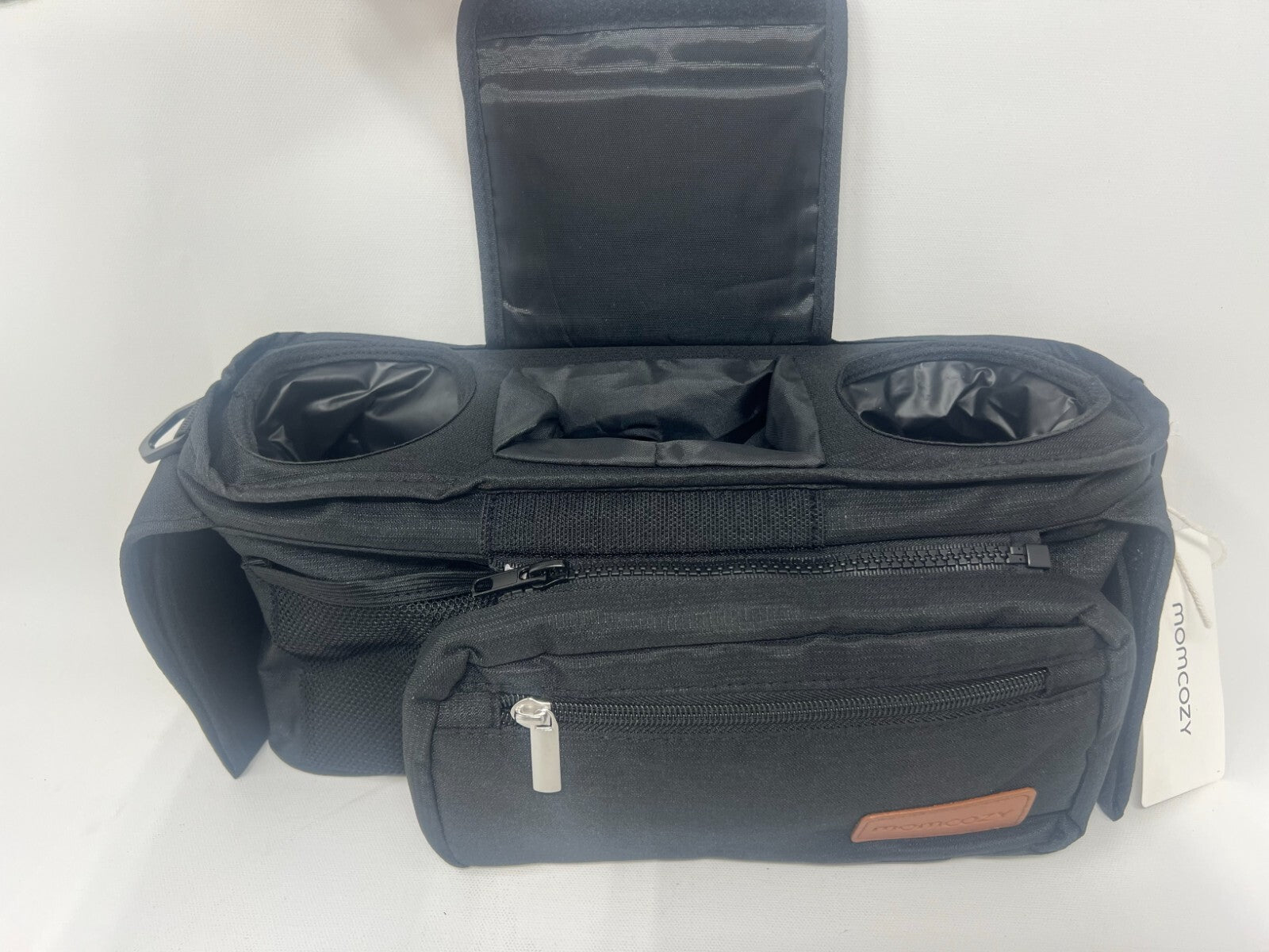 Momcozy Universal Stroller Organizer w/ Insulated Cup Holder & Straps