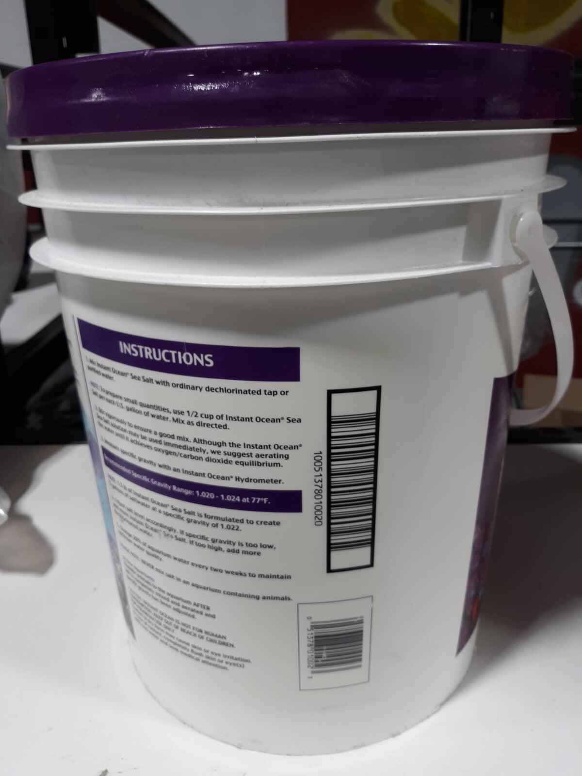 Instant Ocean Sea Salt 48 lb Bucket for making 160 gallons