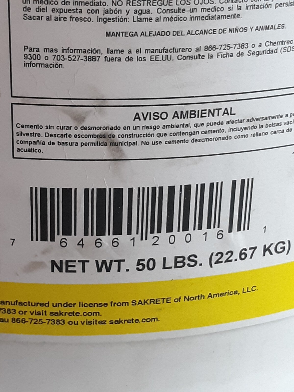 Sakrete 120016 Ash Tray Sand (Off White) - 50 Lb. Pail