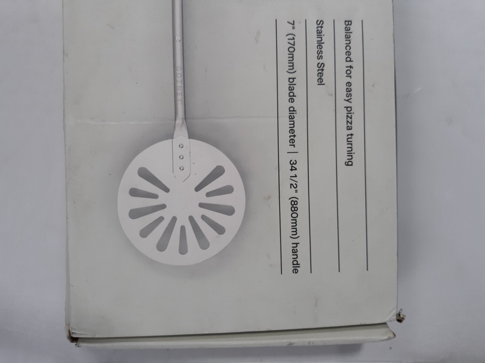 Turning Pizza Peel, 7" x 35" Stainless Steel