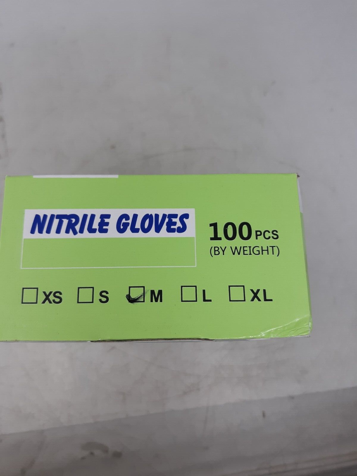 Nitrile Gloves – Powder-Free, Latex-Free, Medium Size, Box of 100 (By Weight)