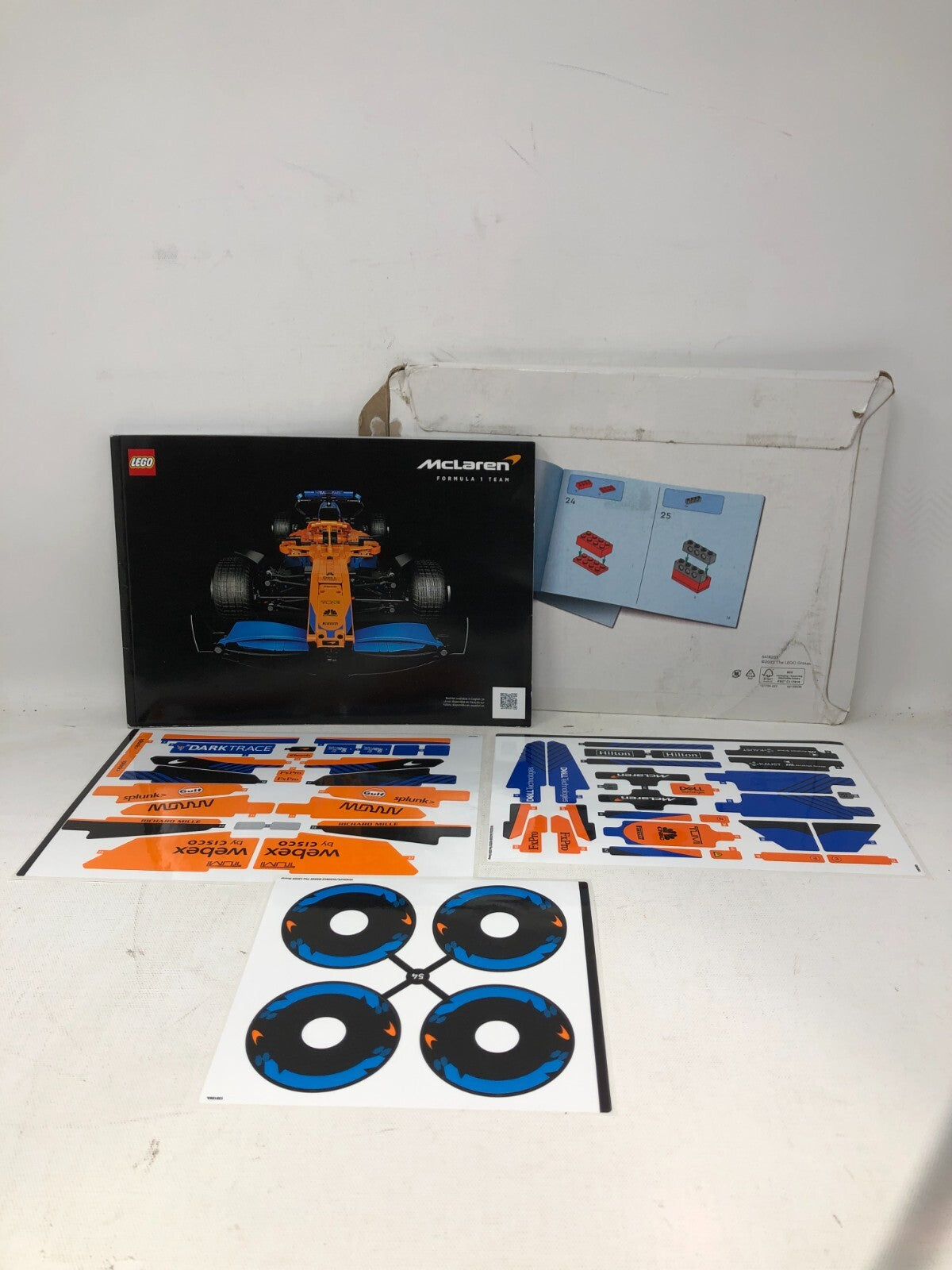 Lego Technic McLaren Formula 1 Race Car 42141 ~ Instruction Manual & Decals