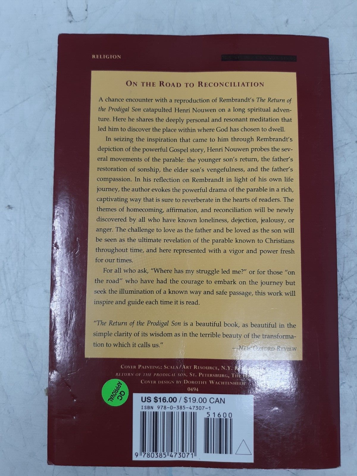 Return of the Prodigal Son : A Story of Homecoming by Henri J. M. Nouwen