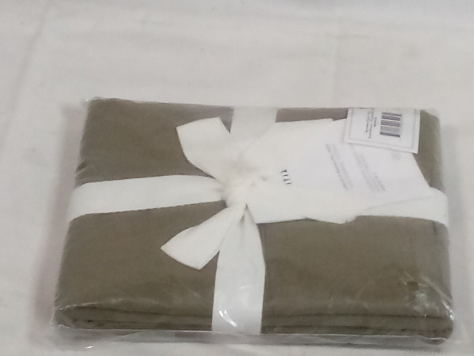 Stonewashed Organic Cotton Percale Pillowcase - King Set Olive Set of2 B15208-04