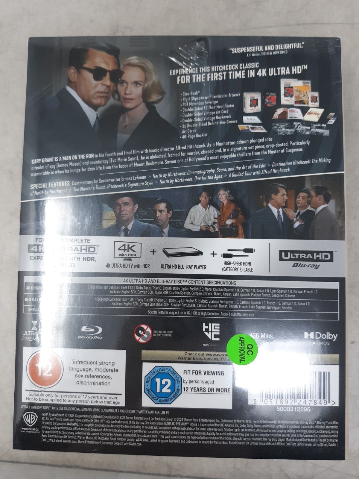 North By Northwest Limited Steelbook Ultimate Collector's Edition 4K Region Free