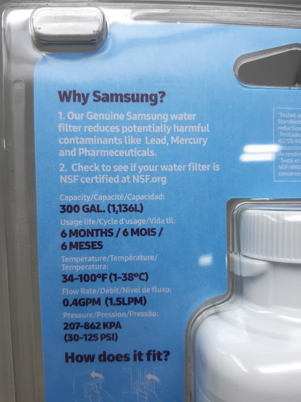 Samsung HAF-QINS/EXP Refrigerator Water Filter - White