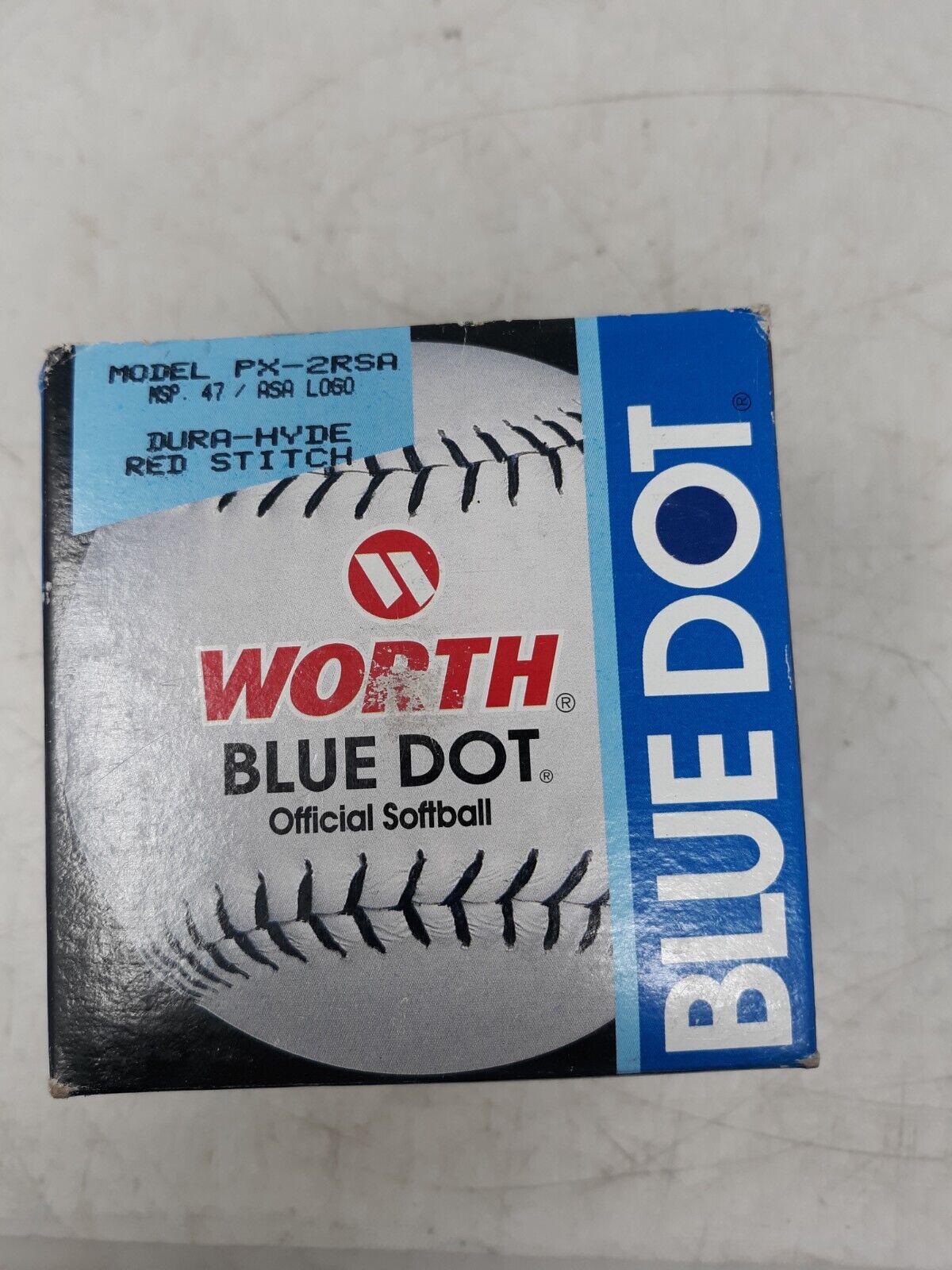 Worth Blue Dot Official Softball PX-2RSA Dura-Hyde Red Stitch