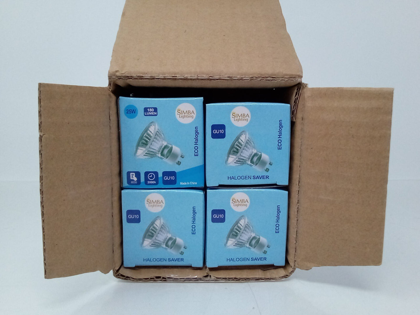 4 Simba Lighting GU10 LED 25W 120V Light Bulb 2000 Hours 180 Lumen ECO Halogen
