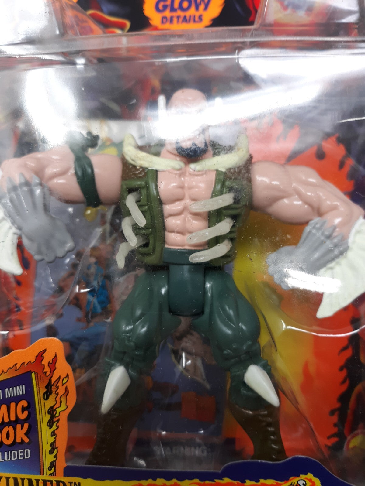 Marvel Entertainment Ghost Rider Skinner Action Figure 1995 Toy Biz Glow In Dark