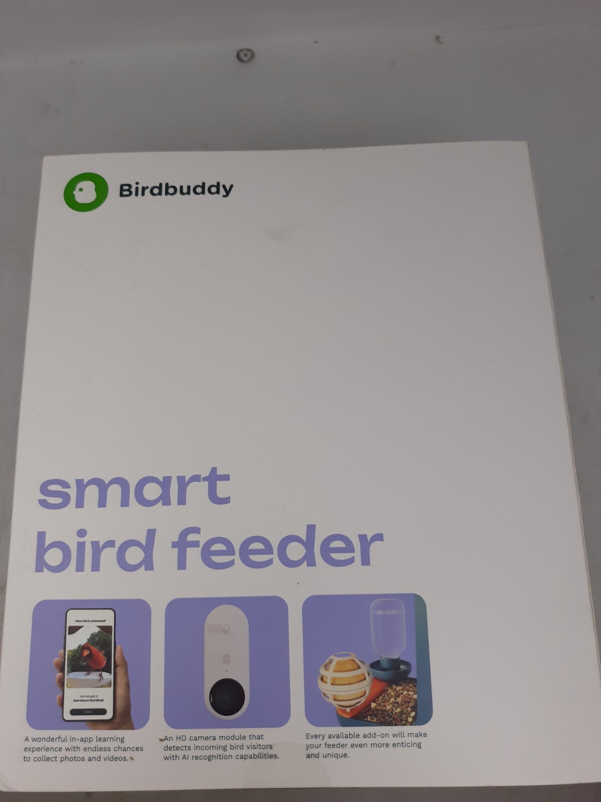 Bird Buddy Smart Bird Feeder with HD Camera & AI Bird Detection - App Compatible