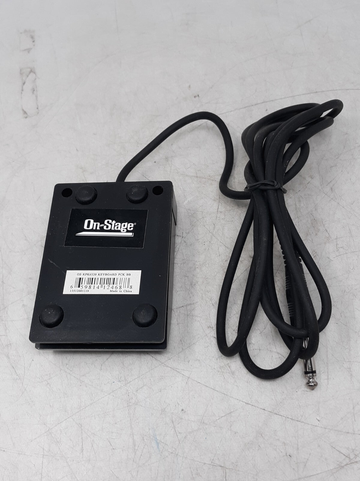 On-Stage KPK6520 Keyboard Sustain Pedal - Universal Footswitch with 1/4" Jack