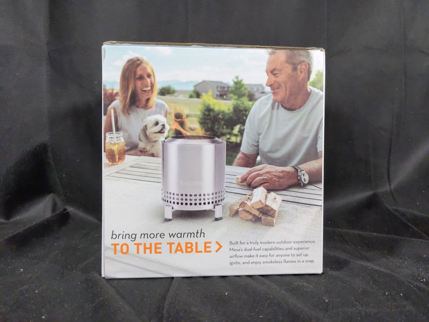 Solo Stove Mesa XL 7" Tabletop Fire Pit with Stand - Stainless Steel - NEW