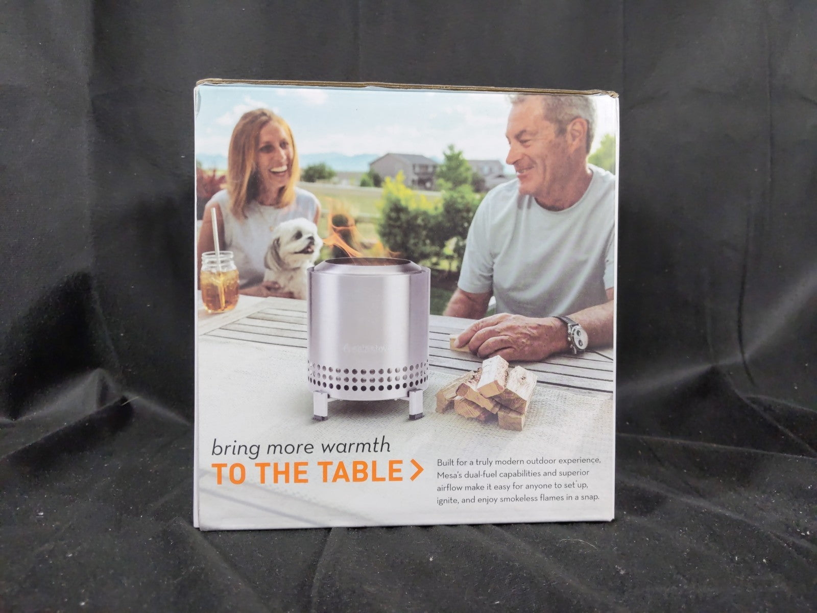 Solo Stove Mesa XL 7" Tabletop Fire Pit with Stand - Stainless Steel - NEW