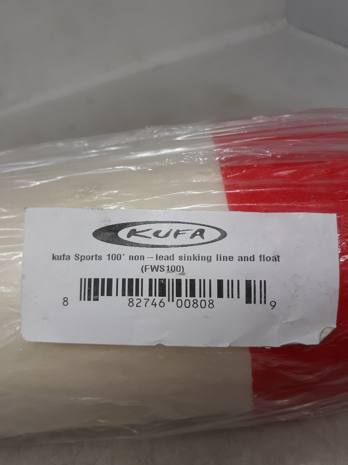 KUFA 100' non-lead sinking line & 11'' Red/White float combo FWS100