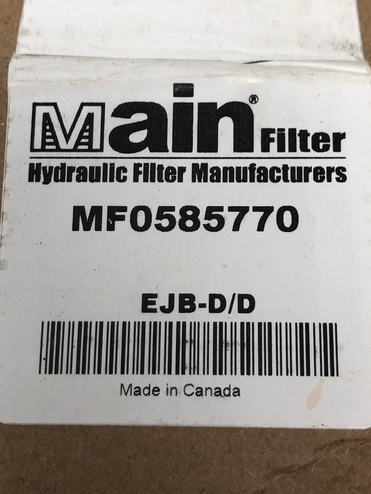 Main Filter Hydraulic Filter Element ~ MF0585770 Replacement Part Filter Element