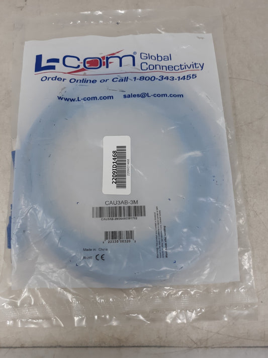 L-Com, CAU3AB-3M, USB 3.0 Cable Type A - B, 3.0m