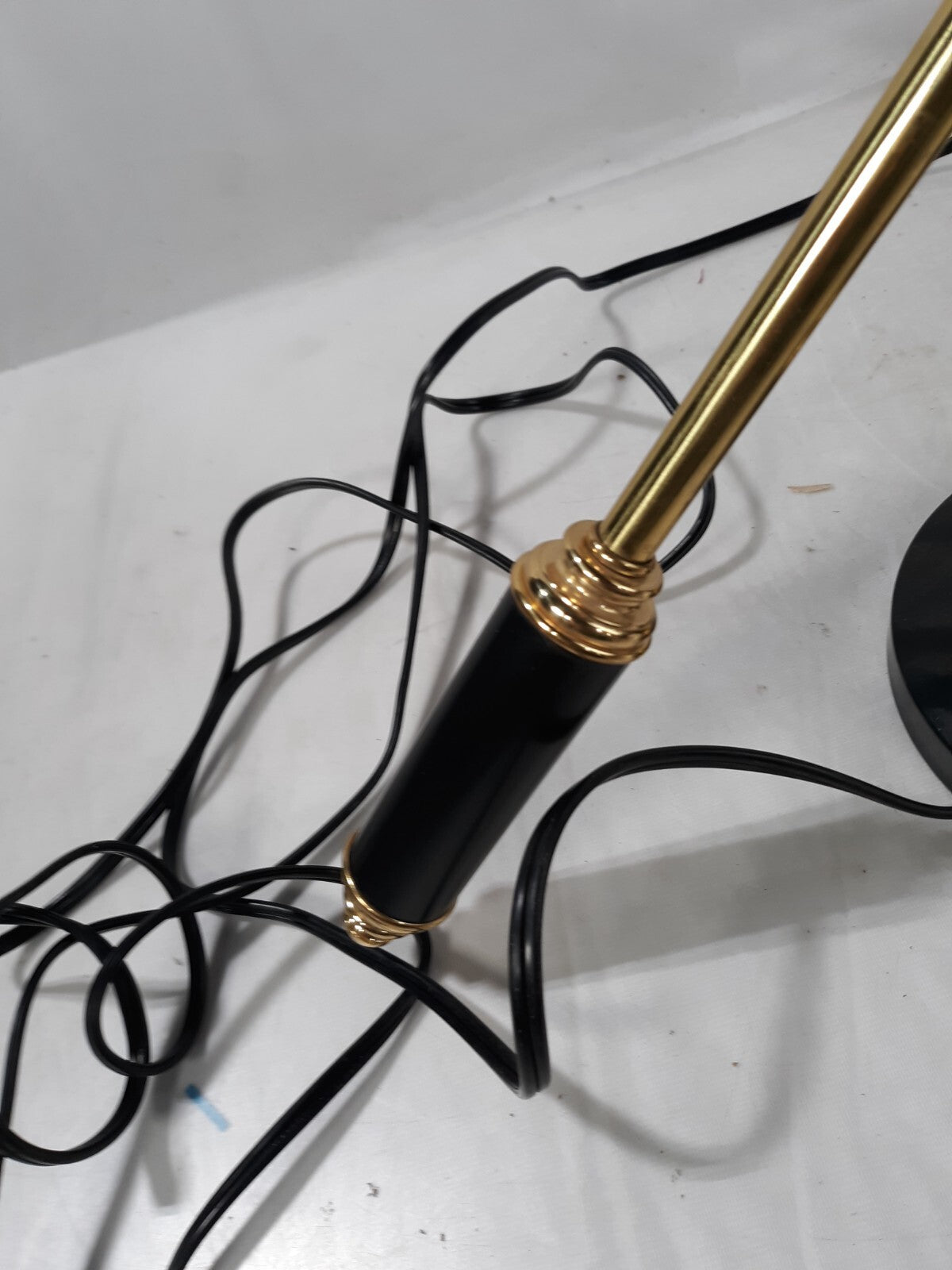 Black & Brass Balance Arm Piano Lamp Fluorescent Light