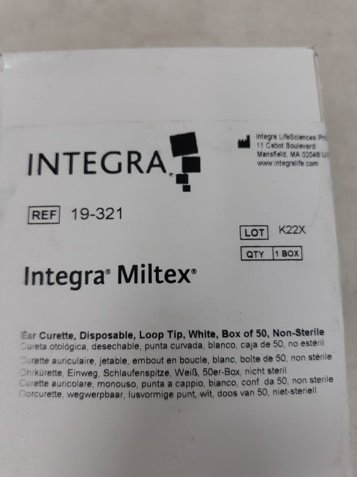 Integra Miltex 19-321 DISPOSABLE EAR CURETTE RING TIP (box of 50)