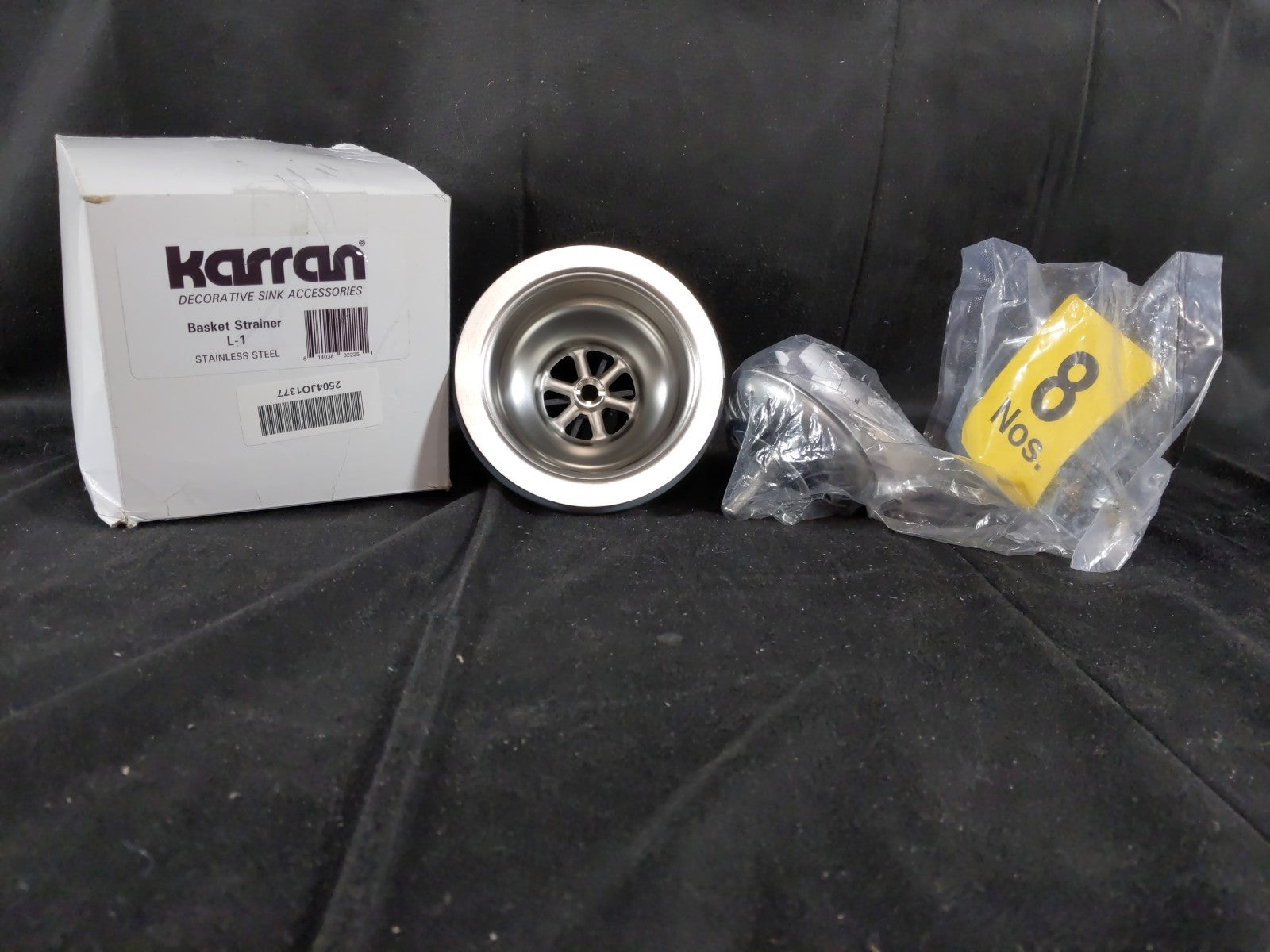 Karran 4-1/2 in. Kitchen Sink Basket Strainers in Stainless Steel L-1  NEW