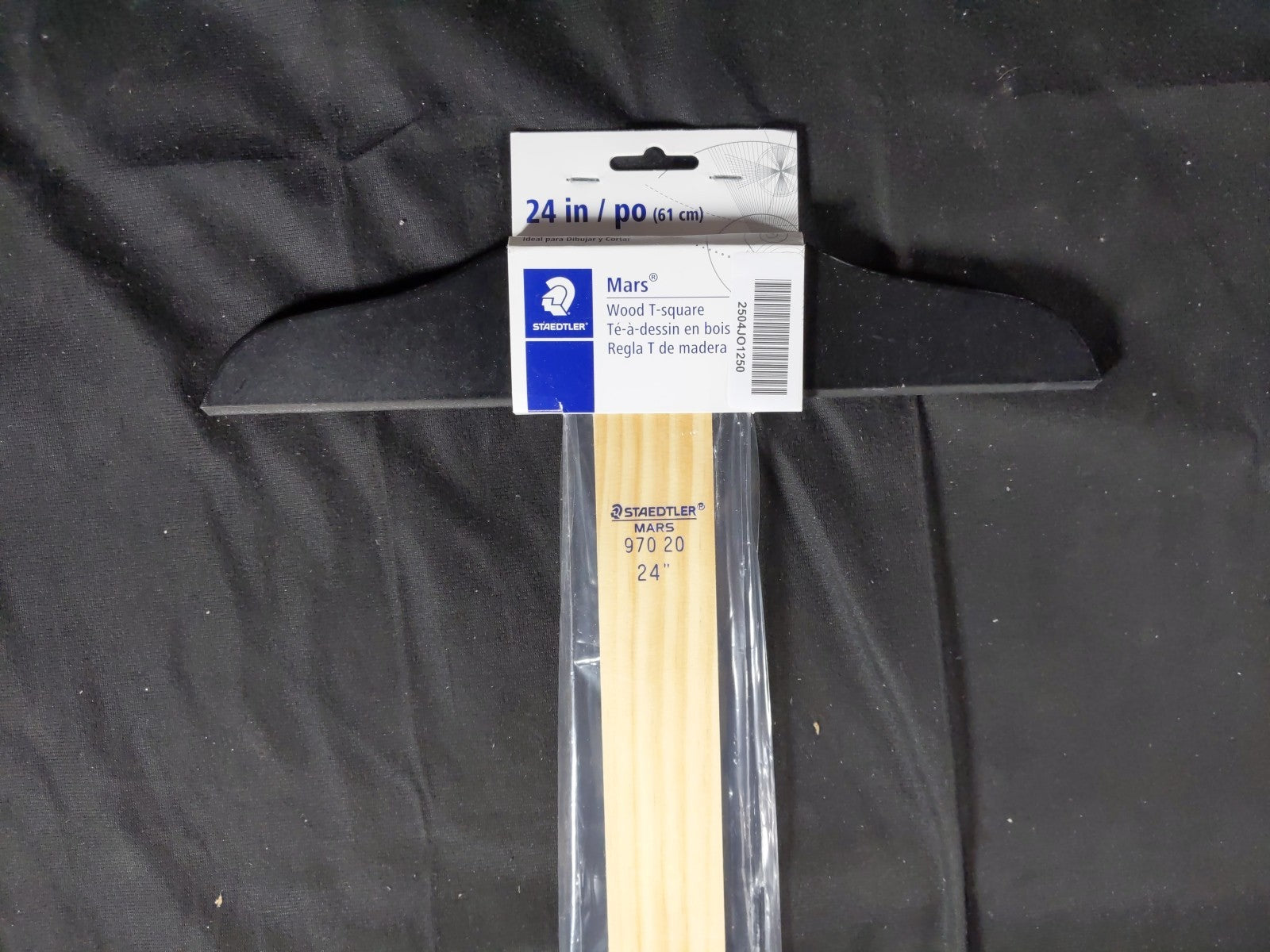 Staedtler Mars 970 20 24" Drafting Drawing T Square Wood w/ Clear Plastic Edge