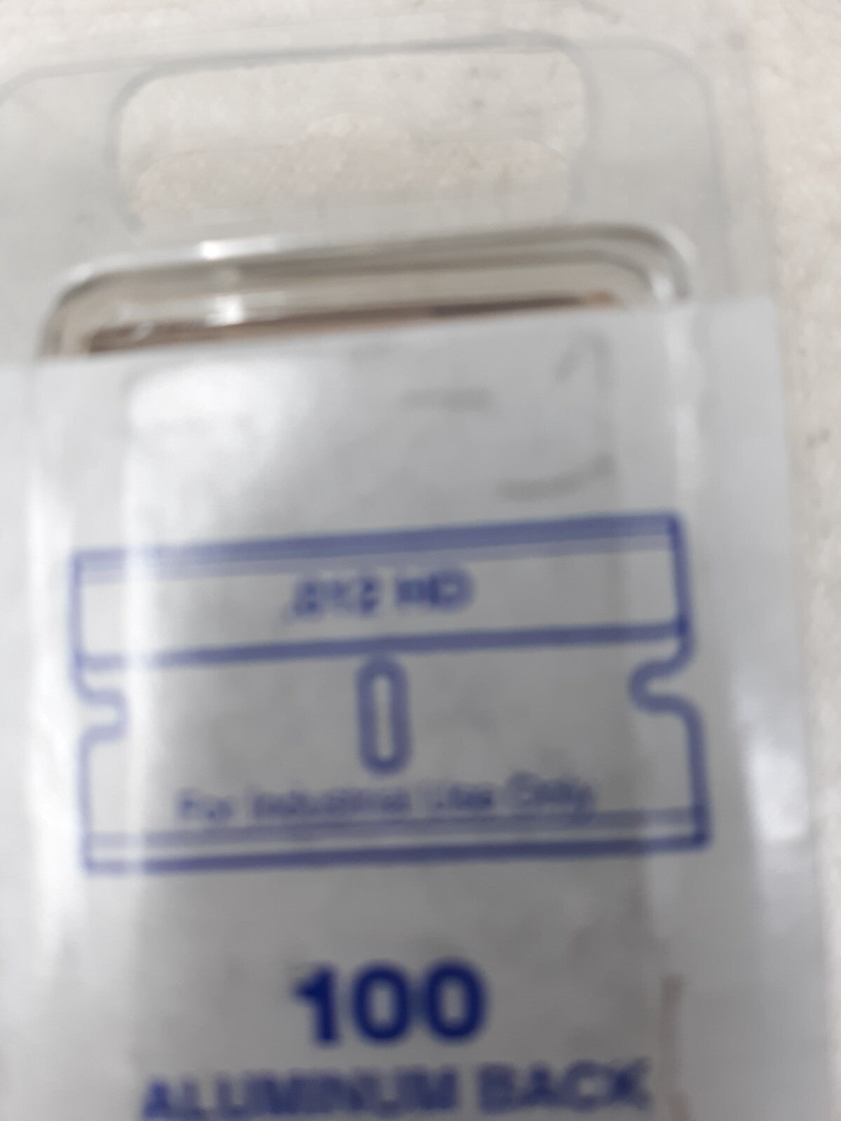 (100-Pk) Heavy Duty Single Edge Razor Blade Aluminum .012" Gauge 21719-1