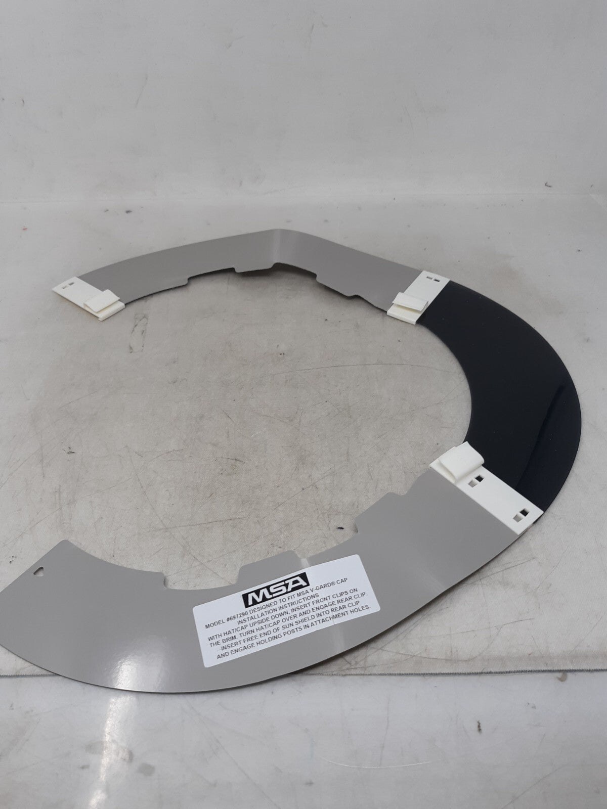 MSA 697290 Visor,Polycarbonate,Gray/White 1MDV7