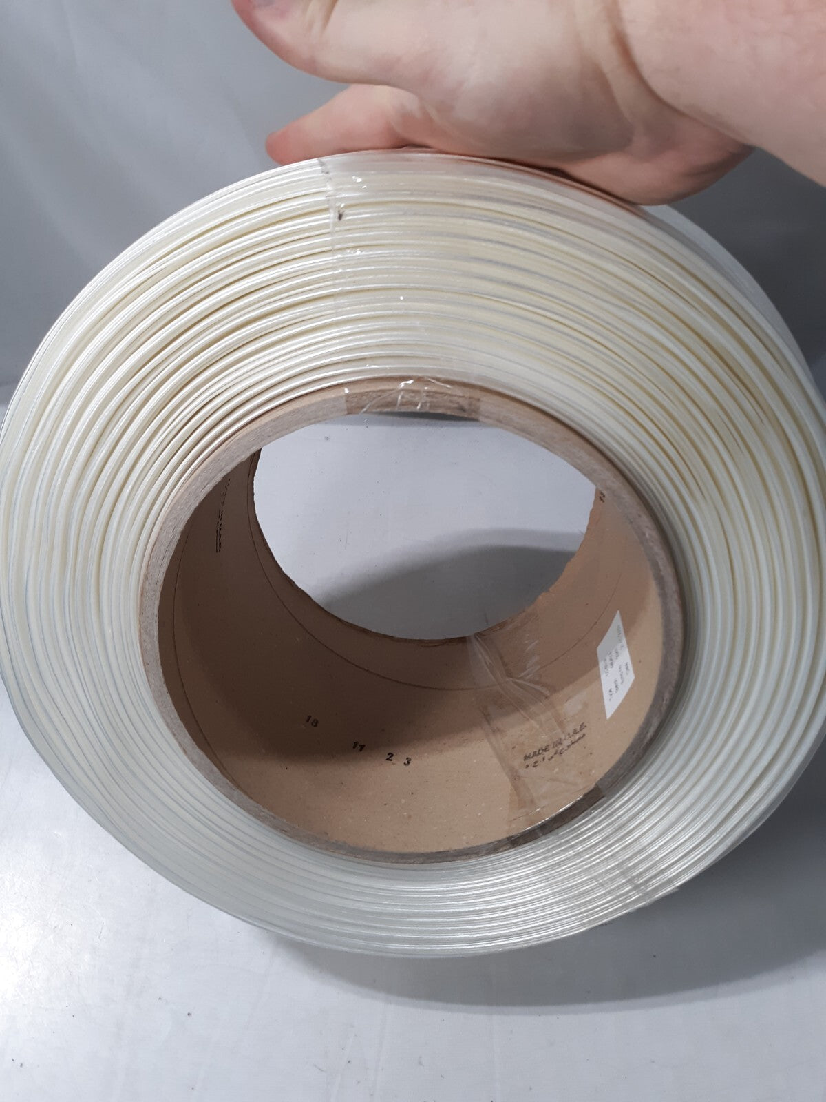Plastic Strapping, Hg, White, 7800 Ft.