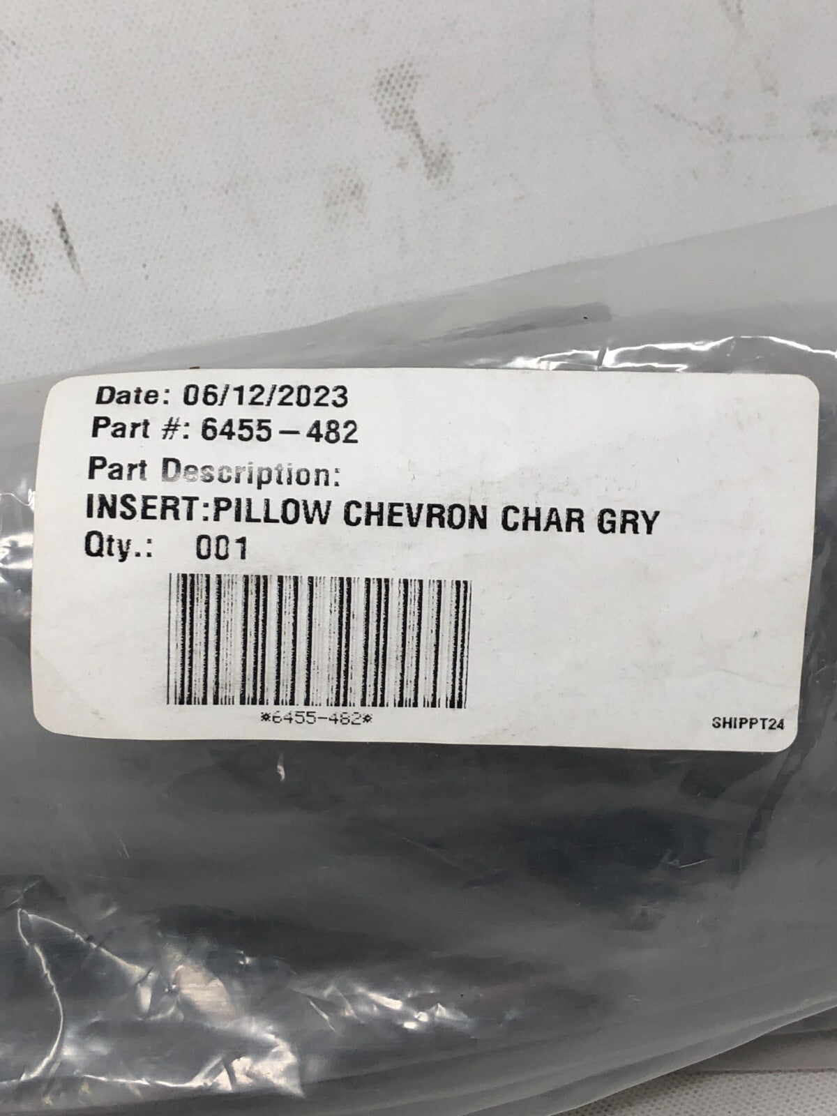 Sundance Spas Pillow Insert Chevron ~ Lot of 4, Part #6455-482, Charcoal Gray