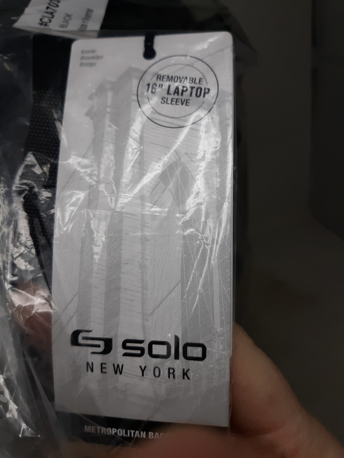 Solo Metropolitan 16 Inch Laptop Backpack With Removable Sleeve Black/grey