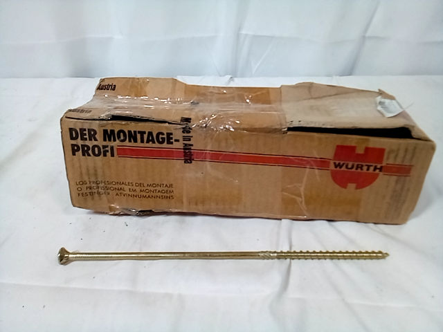 Wurth 8mm (5/16") x 280mm (11") Countersink ASSY 3.0 Screw 100 Count