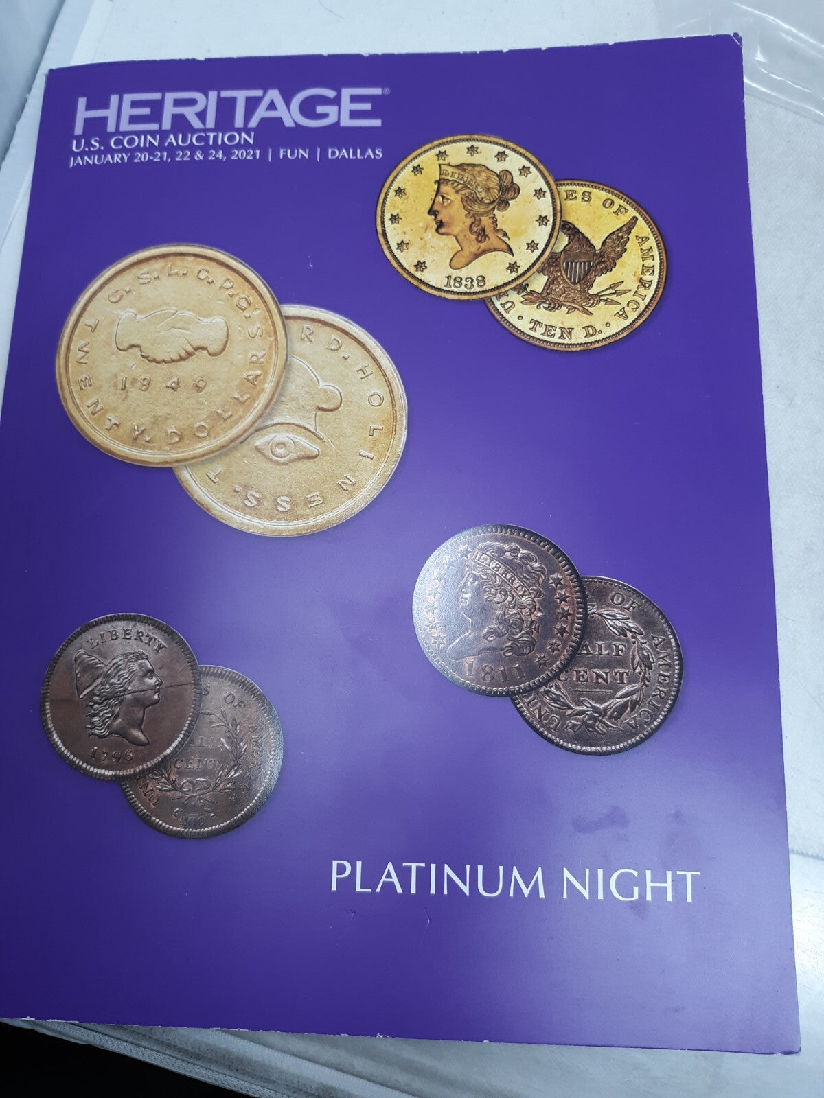 Set of 3 Heritage Auctions Catalogs US Coins and Currency Jan 2021