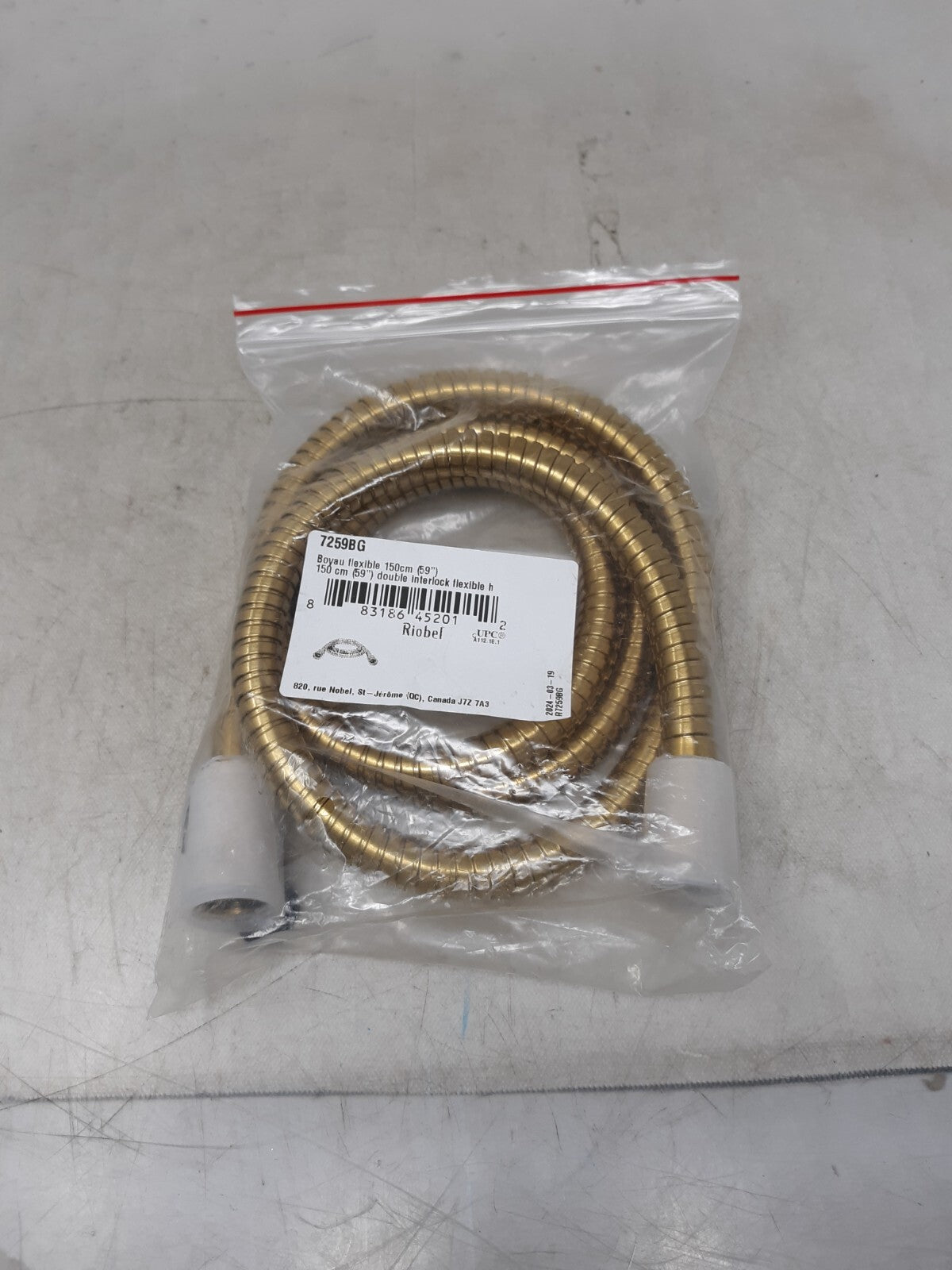 Riobel 59" Metal Shower Hose Brass 7259BG